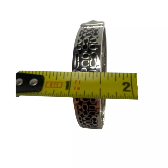 COACH Silver and Black Logo signature C Bangle style 94061 EUC - Picture 13 of 13